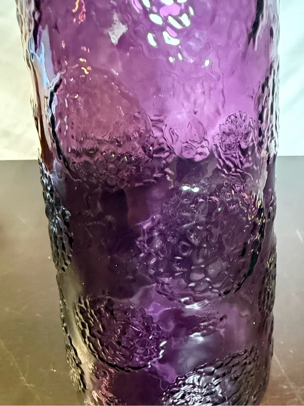 Fenton purple/Amethyst glass vase. 9.75”